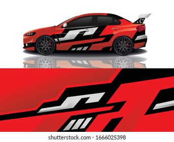 Sports Car Wrapping Decal Design