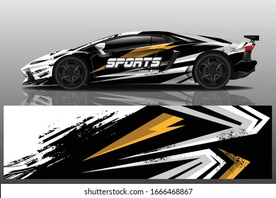 Sports Car Wrapping Decal Design