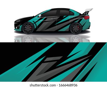 Sports Car Wrapping Decal Design
