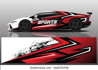 Sports Car Wrapping Decal Design