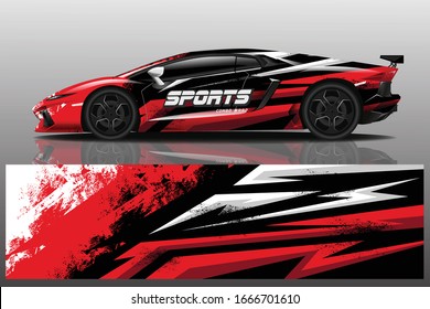 Sports Car Wrapping Decal Design