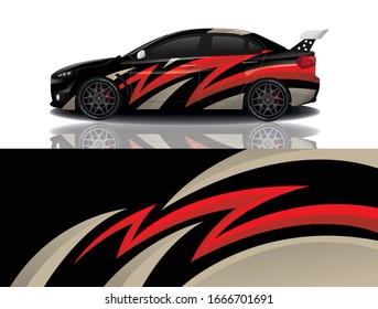 Sports Car Wrapping Decal Design