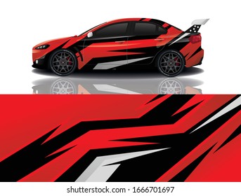 Sports Car Wrapping Decal Design