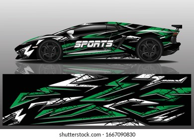 Sports Car Wrapping Decal Design