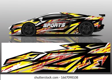 Sports Car Wrapping Decal Design