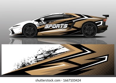 Sports Car Wrapping Decal Design