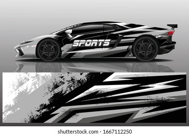 Sports Car Wrapping Decal Design