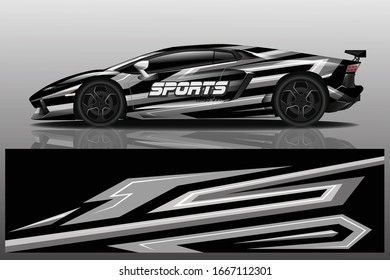 Sports Car Wrapping Decal Design