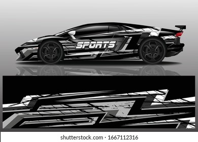 Sports Car Wrapping Decal Design