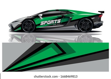 Sports Car Wrapping Decal Design