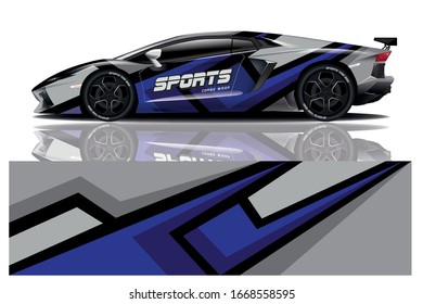 Sports Car Wrapping Decal Design