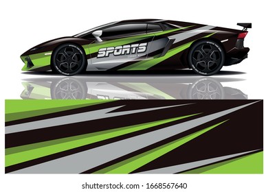 Sports Car Wrapping Decal Design