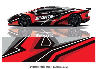 Sports Car Wrapping Decal Design