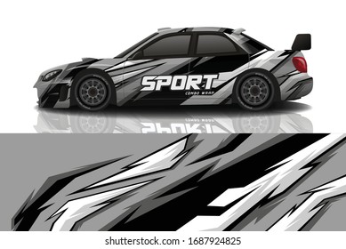 Sports car wrapping decal design