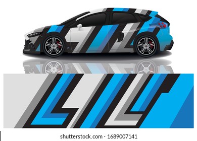 Sports car wrapping decal design