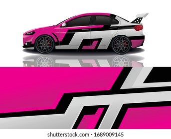 Sports car wrapping decal design
