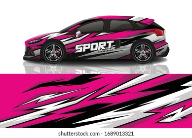 Sports car wrapping decal design