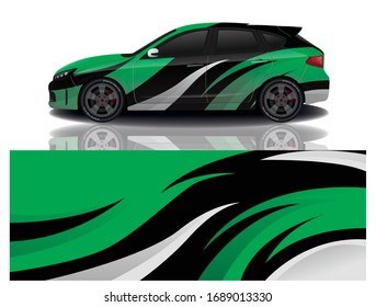Sports car wrapping decal design