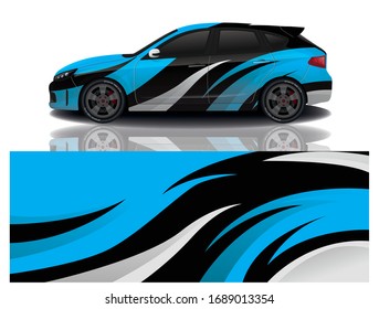 Sports car wrapping decal design