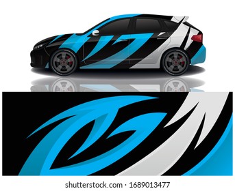 Sports car wrapping decal design