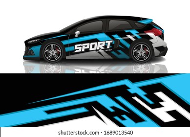 Sports car wrapping decal design