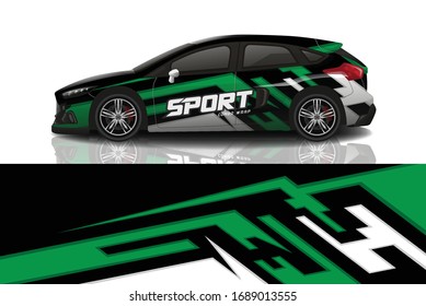 Sports car wrapping decal design