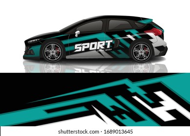 Sports car wrapping decal design