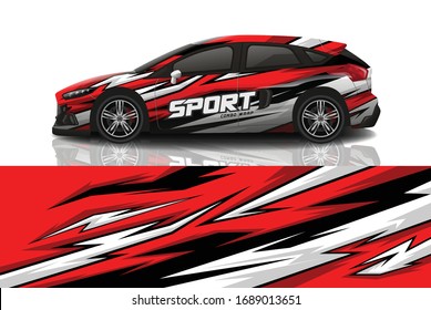 Sports car wrapping decal design