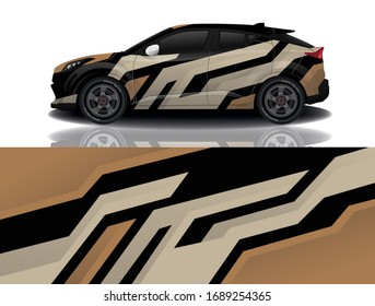 Sports car wrapping decal design