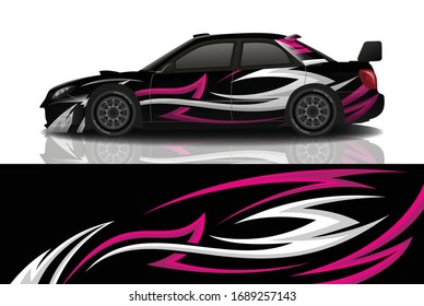 Sports car wrapping decal design