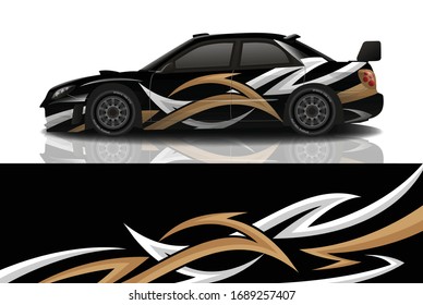 Sports car wrapping decal design