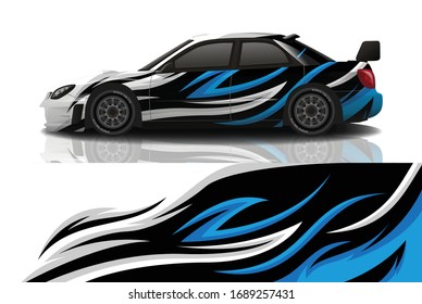 Sports car wrapping decal design