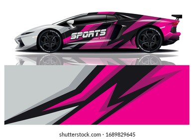 Sports car wrapping decal design