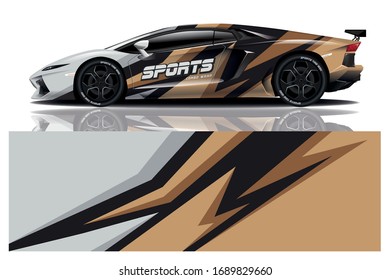 Sports car wrapping decal design