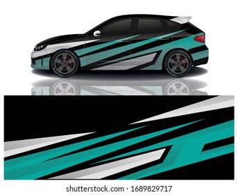 Sports car wrapping decal design