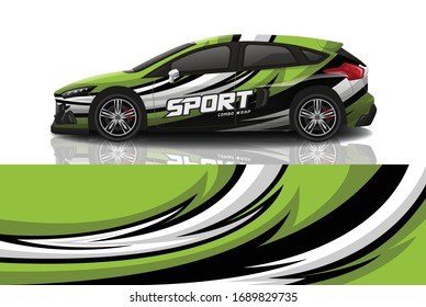 Sports car wrapping decal design