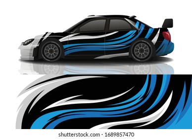 Sports car wrapping decal design