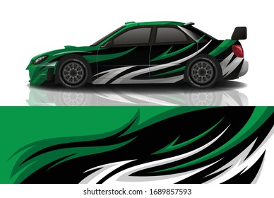 Sports car wrapping decal design
