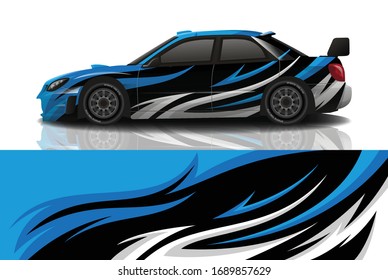 Sports car wrapping decal design