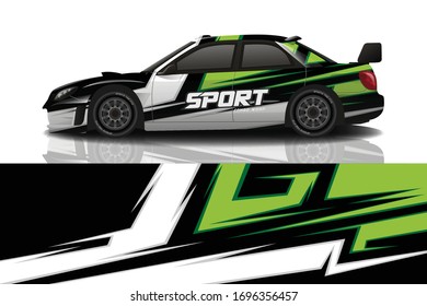 Sports car wrapping decal design