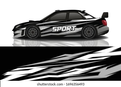 Sports car wrapping decal design