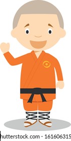Sports cartoon vector illustrations: Kung Fu