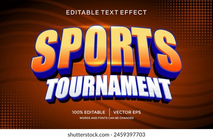 sports champions 3D text effect template