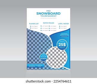 Sports Championship Flyer and Poster Banner for Sports Events, Football, Snowboarding, Cricket, Basketball, Rugby, Cycling Etc Sports League Flyer Leaflet template