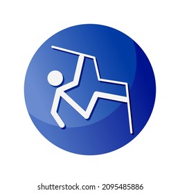 Sports climbing icon. A symbol dedicated to sports and games. Vector