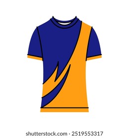 Ilustración de ropa deportiva para fútbol, baloncesto, balón de hockey, voleibol, carreras, juegos.
