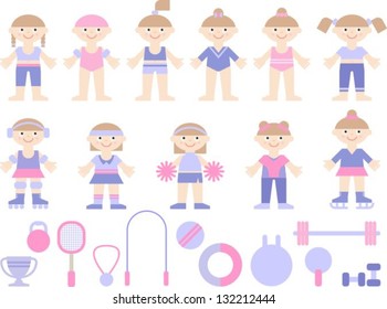 sports clothing and equipment for girls