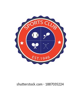Sports club vector illustration logo design
