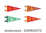 Sports College Go Team Fan Pennants set