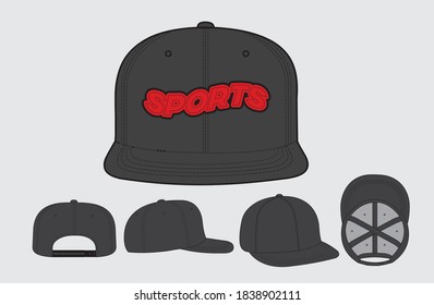 Sports Color Cap With Sports Logo